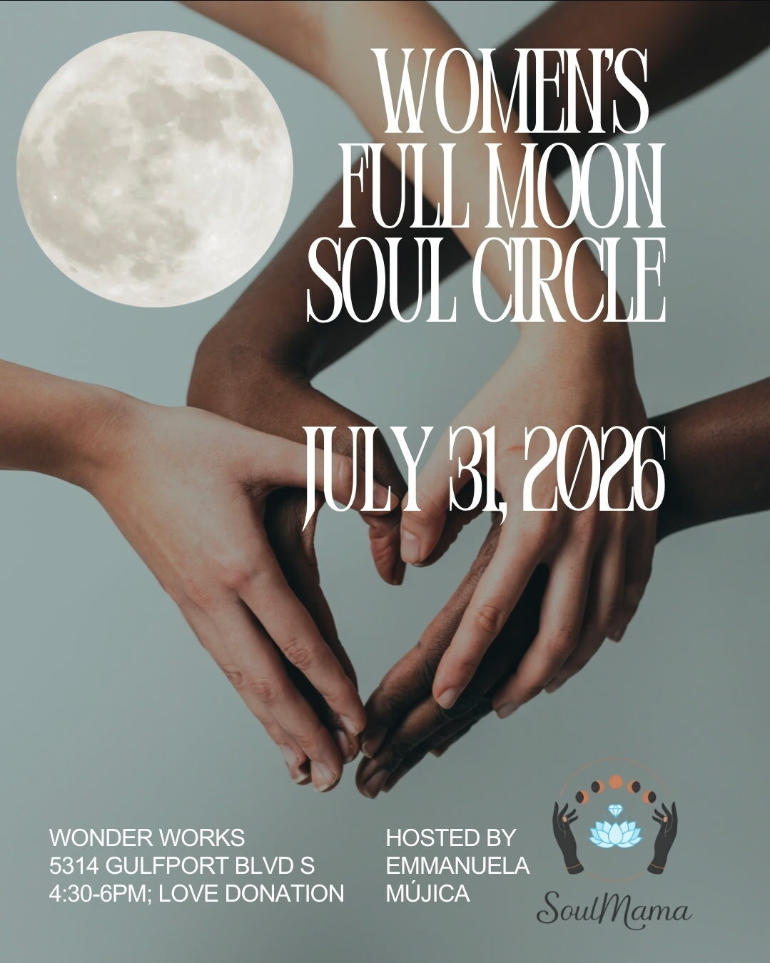 Women's Full Moon Soul Circle flyer