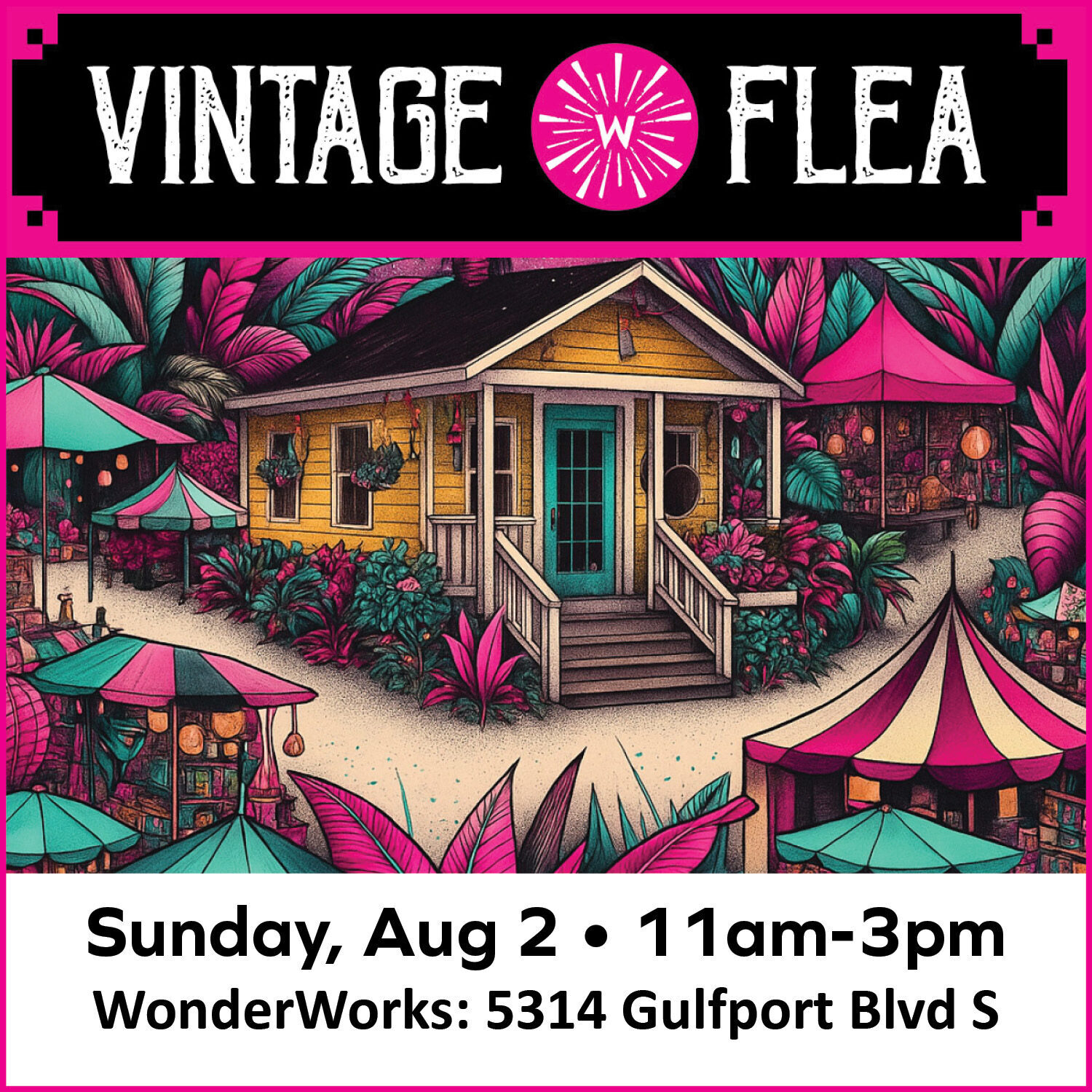 Vintage Flea market flyer