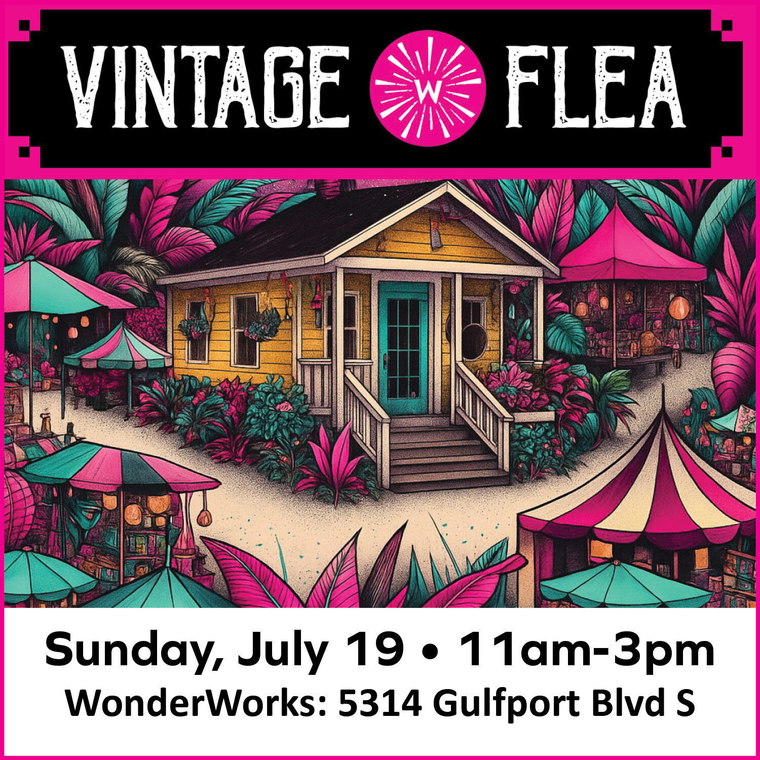 Vintage Flea market flyer